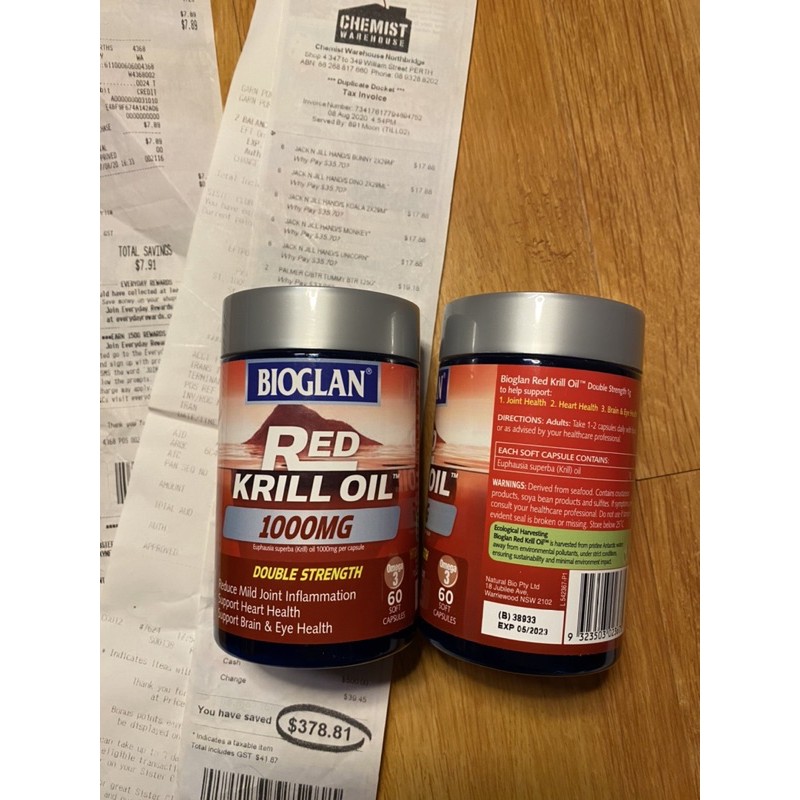 Dầu nhuyễn thể Bioglan Red Krill Oil 1000mg