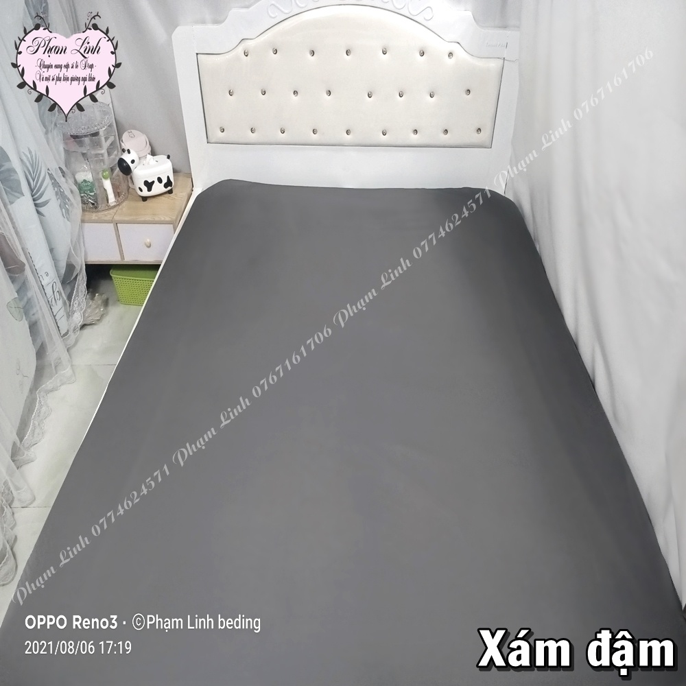 [Drap-Ga lẻ] [Độ dày nệm 5-15cm] Drap-Ga lẻ trải giường Thun sợi siu (silk) màu trơn Hàn Quốc [Hàng Loại 1] | BigBuy360 - bigbuy360.vn