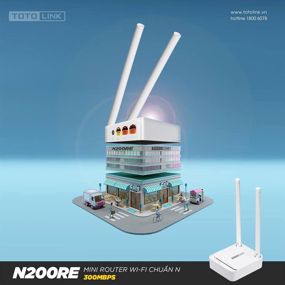 [Chính Hãng] Bộ Phát WiFi TOTOLINK N200RE-V3, Bộ Phát Wifi Chuẩn N Tốc Độ 300Mbps | BigBuy360 - bigbuy360.vn