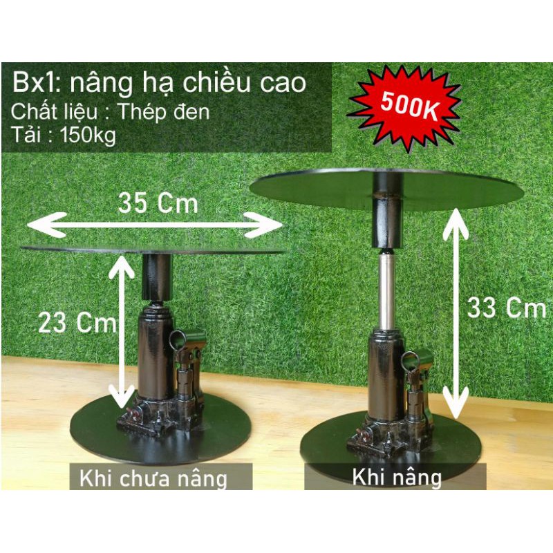 Bàn xoay cây cảnh nâng hạ chiều cao