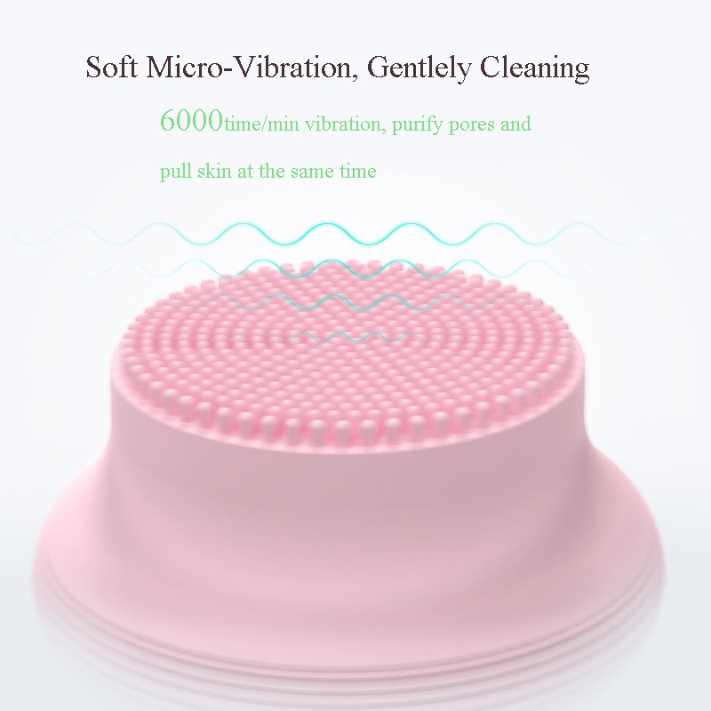 [Hàng mới về] Máy rửa mặt Pritech có thể vệ sinh dùng cọ silicon tiện dụng