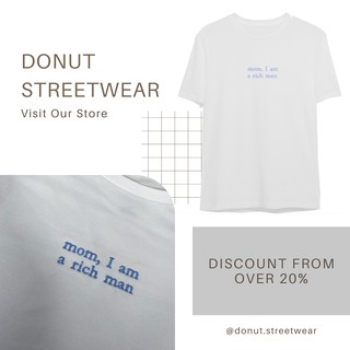 Áo thun thêu cotton unisex I am a rich man
