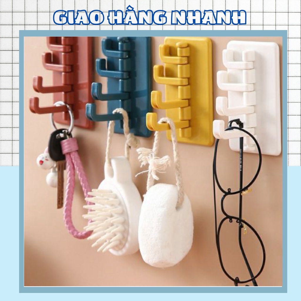 Móc Xoay 4 Chấu Treo Đồ Dán Tường Đa Năng, Treo Chìa Khóa ,Vật Dụng Cá Nhân Tiện Lợi 88119 Shop Giao Hàng Nhanh