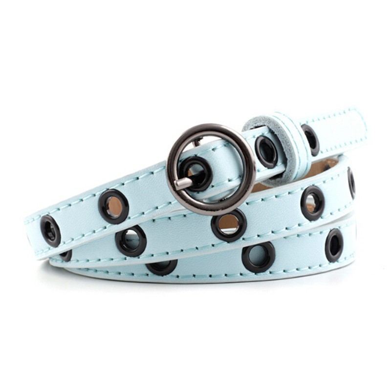 [onsalezone]Women Waist Belt Punk Style With Eyelet Chain Metal Buckle Waistband Gifts