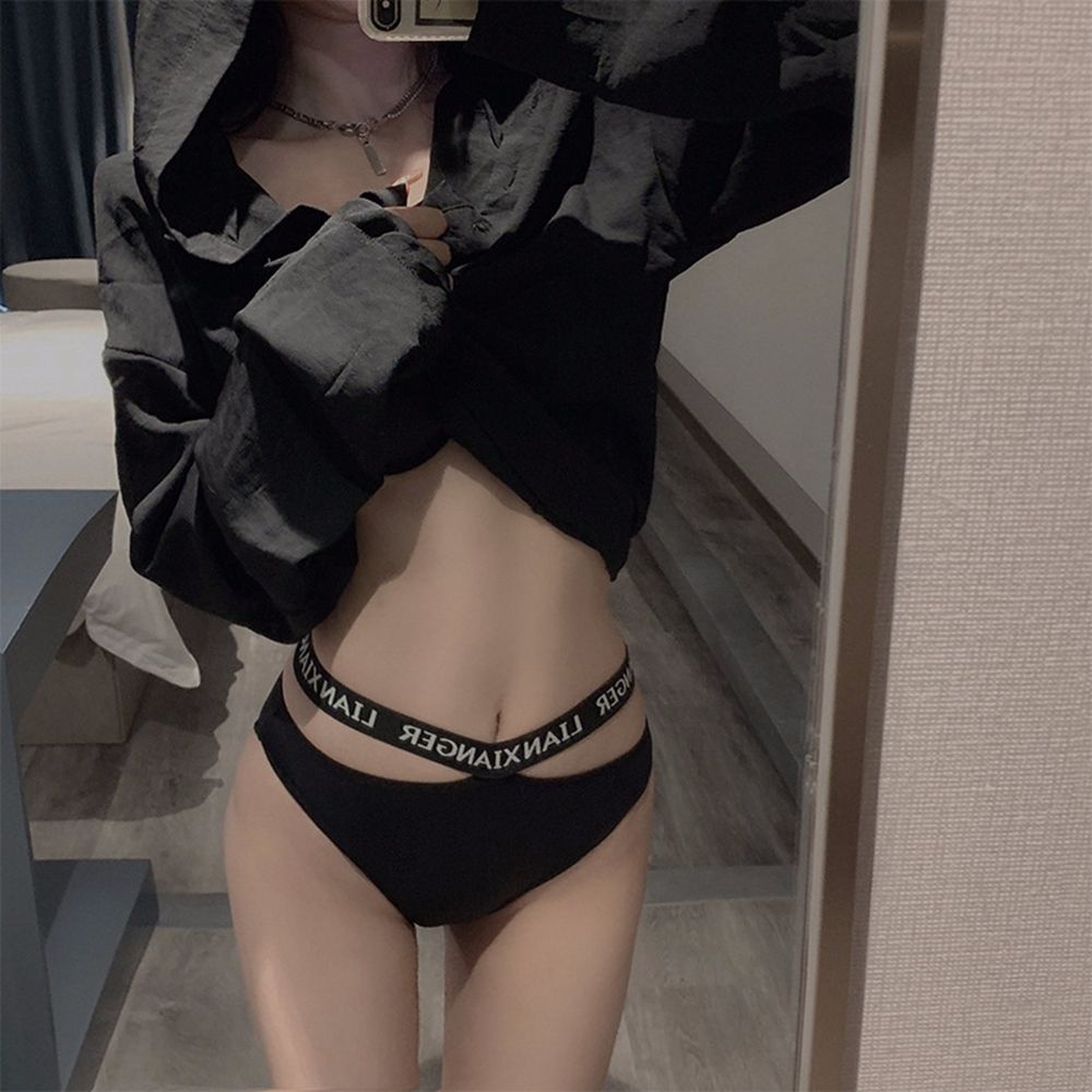 Quần Lót Cotton Mềm Mại Lưng Thấp Thoáng Khí In Chữ Nhiều Màu Sắc Phong Cách Hàn Quốc Quyến Rũ Cho Nữ