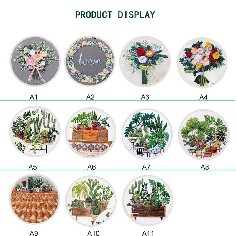 Bộ Dụng Cụ Thêu Tranh Chữ Thập Tự Làm