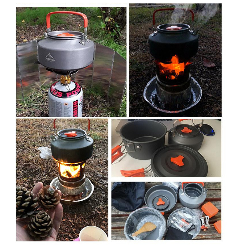 [xingflyVN]Camping Tableware Outdoor Cookware Set Pots Tourist Equipment Utensils Hiking