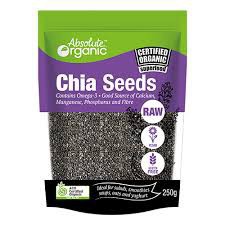 [Hàng Tết-2021] Hạt Chia Seeds Tím Absotute Organic Úc túi 250g