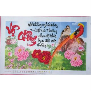 Tranh đính đá thành phẩm vợ chồng 65x45cm