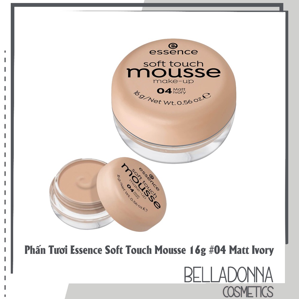 Phấn Tươi Trang Điểm Essence Soft Touch Mousse 16g #04 Matt Ivory