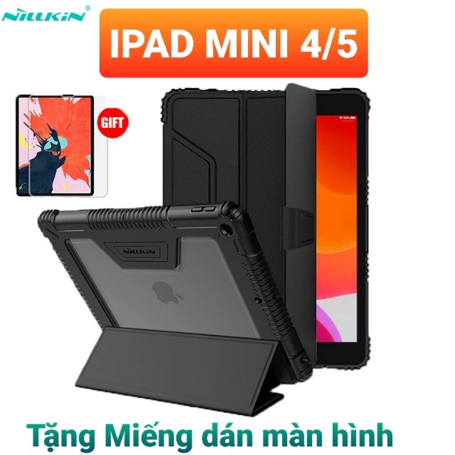 Bao da chống sốc Ipad Mini 4 và 5 Nillkin chính hãng tặng Miếng dán màn hình