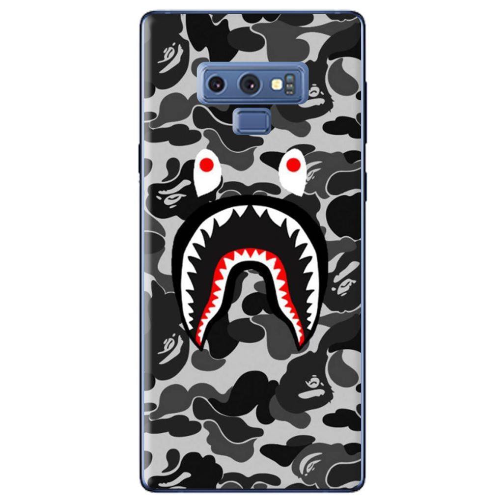 Ốp Lưng Samsung Note 9 - Bape Xám Đen