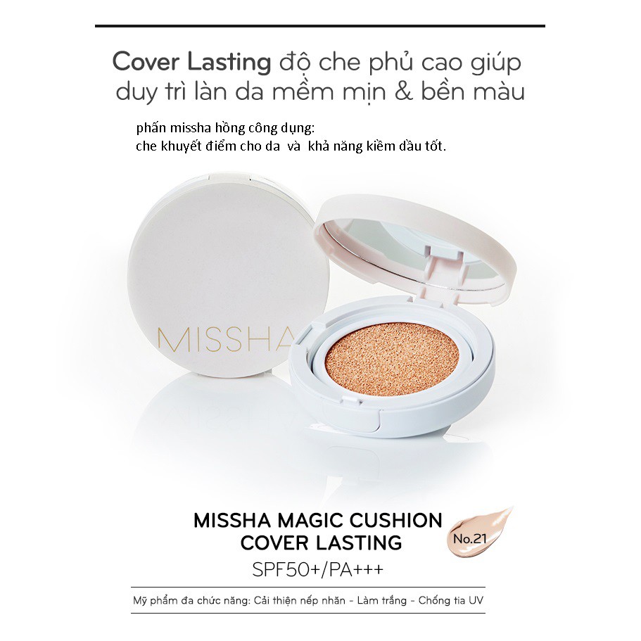 Phấn Nước Missha Magic Cushion SPF50+/PA+++ (New 2018)