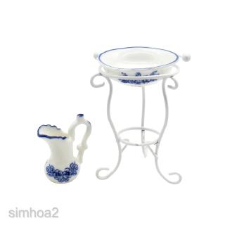Bộ Mô Hình Chậu Rửa Mini Tỉ Lệ 1 / 12 Dùng Trang Trí Nhà Búp Bê Simhoa2 Mới