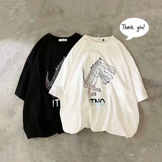 Áo Thun Tay Ngắn In Hình Khủng Long Ngộ Nghĩnh Cho Nam