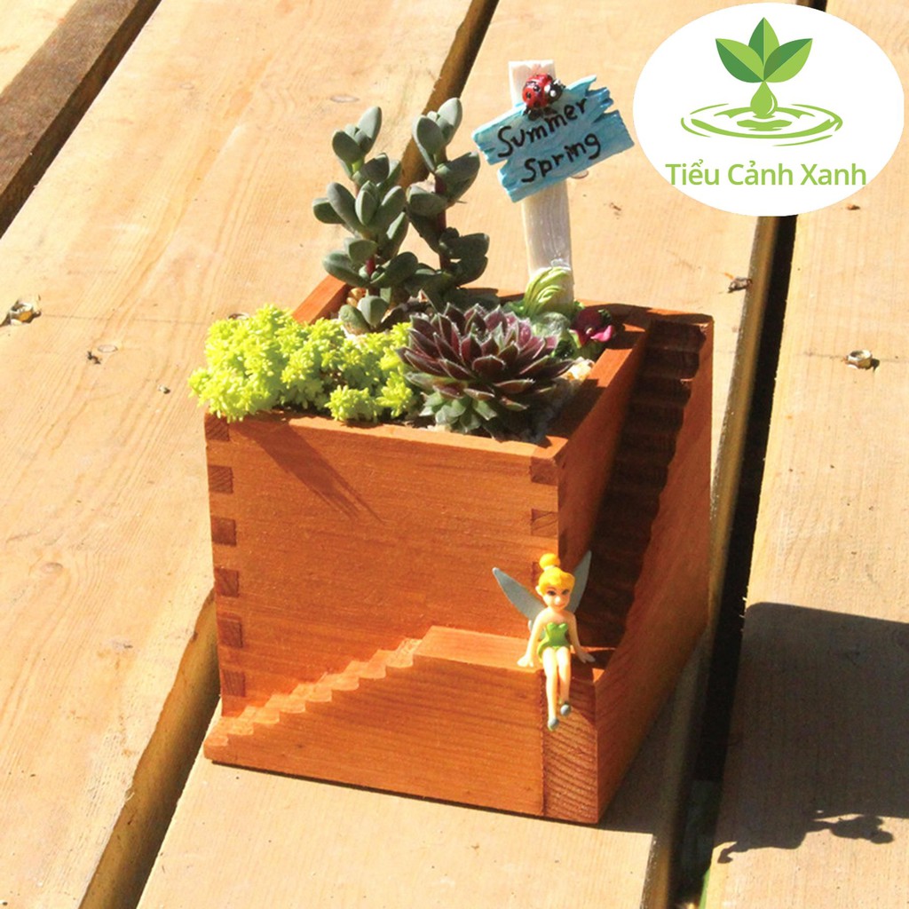 Chậu gỗ cầu thang cổ điển