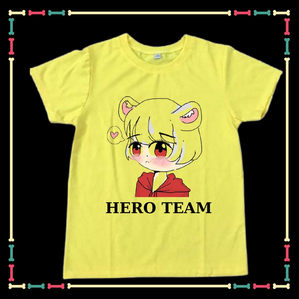 Áo Hero Team siêu dễ thương cho trẻ em đủ size áo từ 10kg đến 90kg