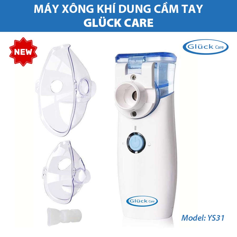 Máy xông khí dung cầm tay Gluck Care YS31 bảo hành 24 tháng - MESH Nabulizer - Thương hiệu Đức