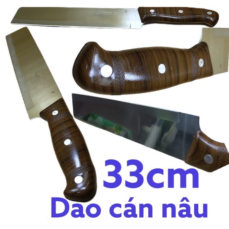 Dao Thái Thịt Cán Nâu Dài 33cm