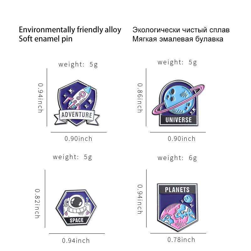 Huy hiệu cài áo hình phi hành gia vũ trụ