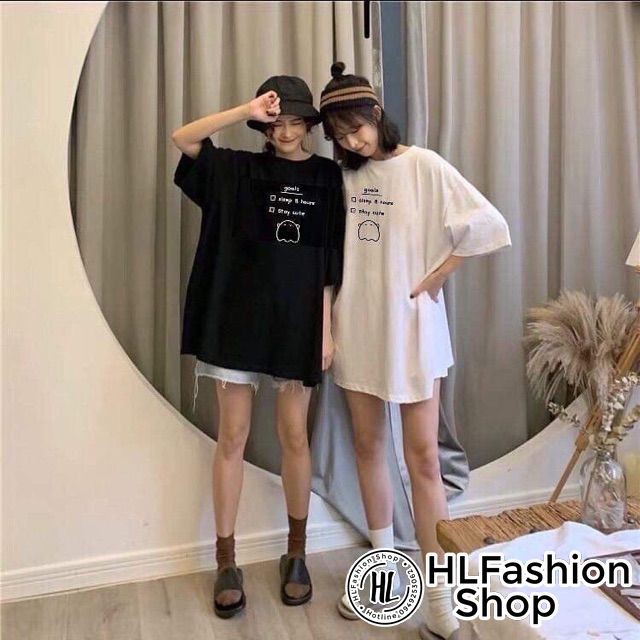 Áo thun tay lỡ form size rộng con ma Goals đơn giản dễ mặc, áo phông phom size rộng HLFashion