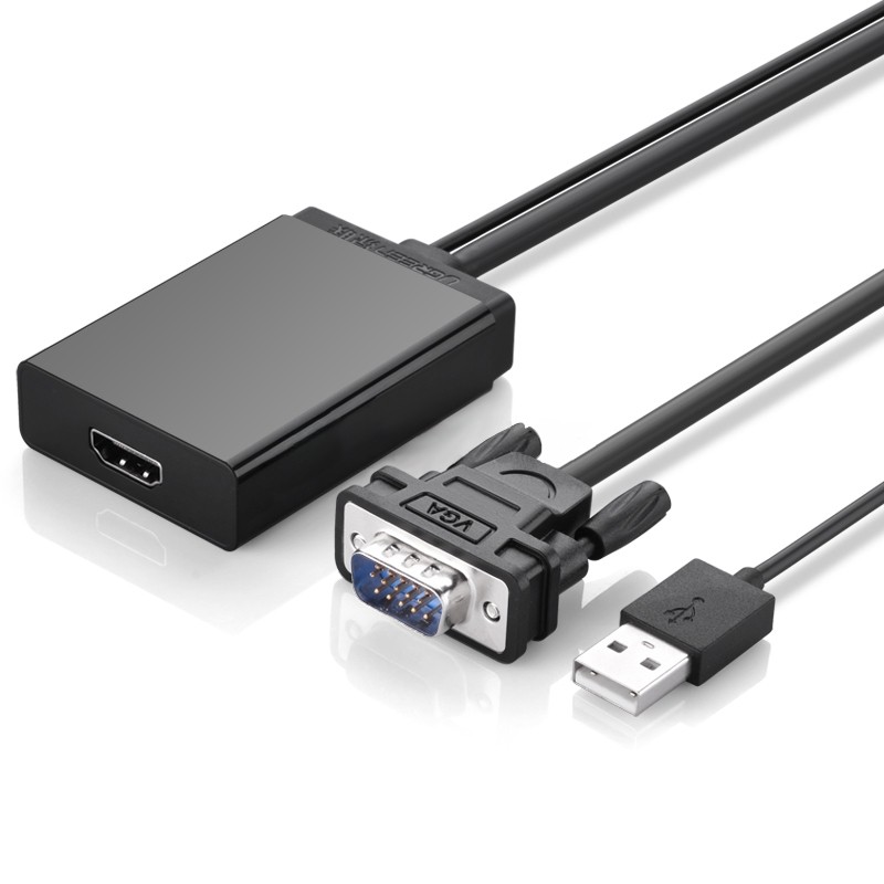 Cáp Vga To HDMI Audio Ugreen 40213 Full HD 1080P*60Hz