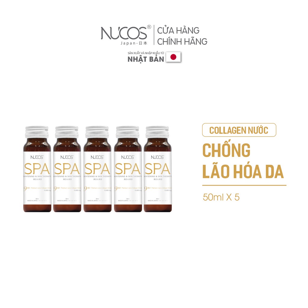 Collagen nước căng bóng da ngừa lão hóa Nucos Spa 10000 50ml x 5chai