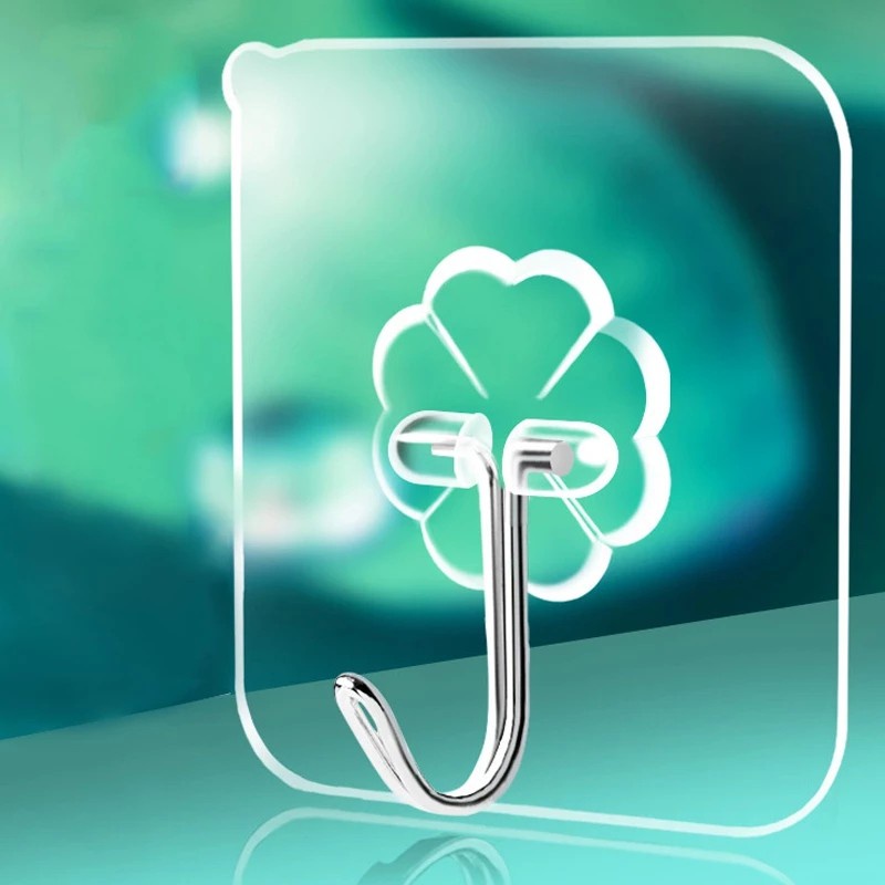 1 Móc Treo Đồ Gắn Tường Trong Suốt Đa Năng Tiện Dụng Cho Nhà Bếp / Nhà Tắm