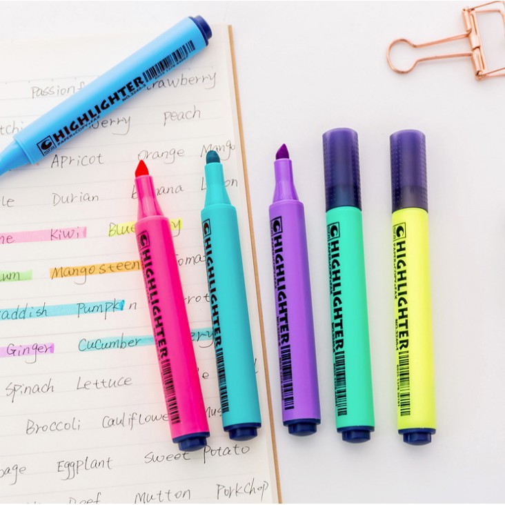 Bút Dạ Quang Highlighter Solid Highlighter Color Mark Mark Marker