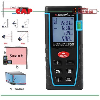 Thước đo khoảng cách bằng tia laser SNDWAY phạm vi 100m (SW-M100)
