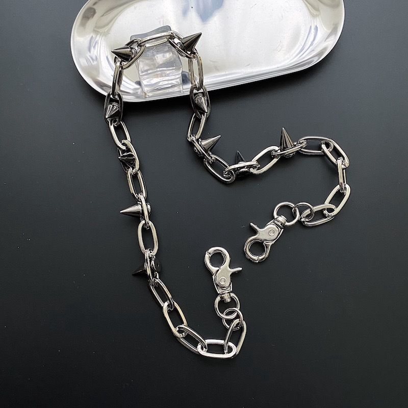 Dây xích trang trí quần đính đinh tán phong cách hip hop thời trang cho nam và nữ