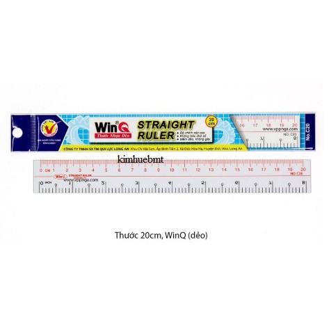 Thước 20cm, WinQ (dẻo)