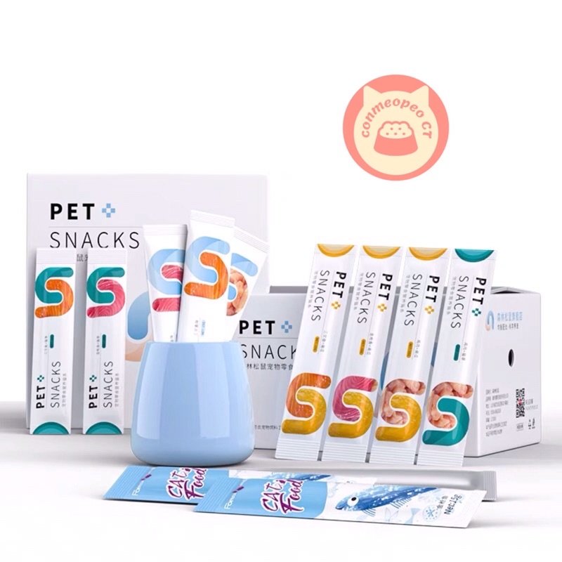 SÚP THƯỞNG DINH DƯỠNG CHO MÈO PET SNACKS | 15G