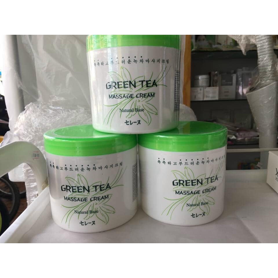 Kem massage mặt trà xanh green tea