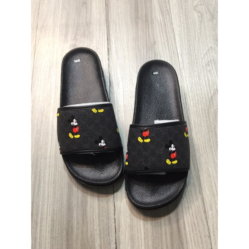 Dép quai ngang in hình micky, dép lê nam micky