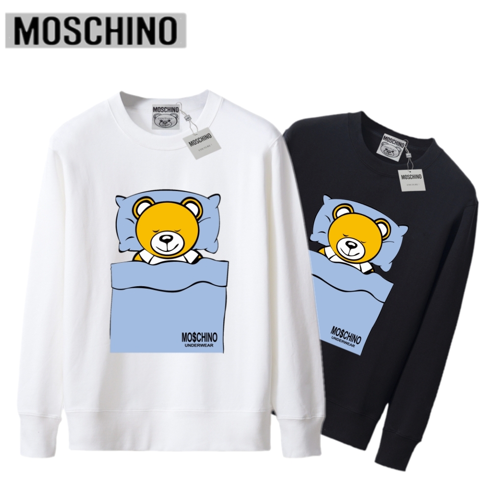 Áo Sweater Cổ Tròn Dáng Rộng Chất Liệu Cotton In Họa Tiết Moschino Thời Trang Cho Nam Và Nữ # 236