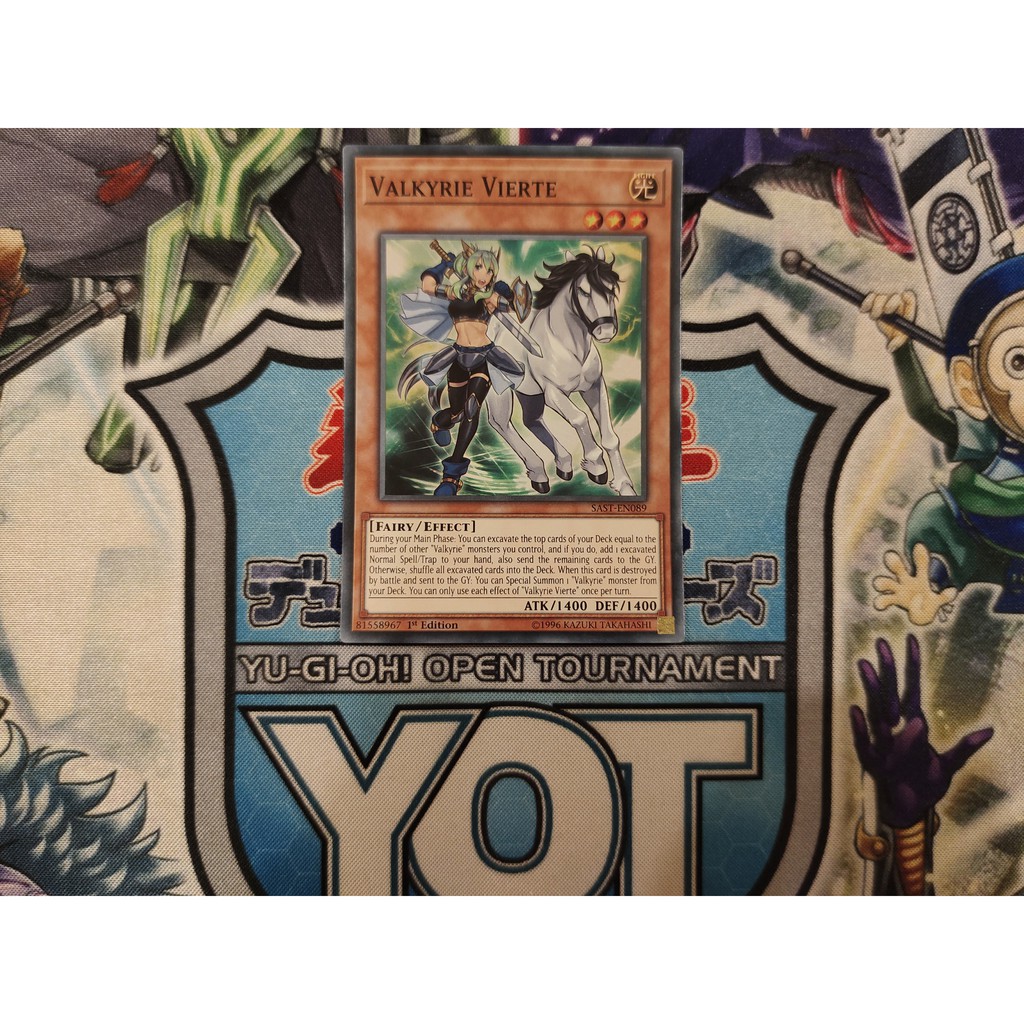 Thẻ bài Yugioh chính hãng Valkyrie Vierte - SAST-EN089 - Super Rare 1st Edition