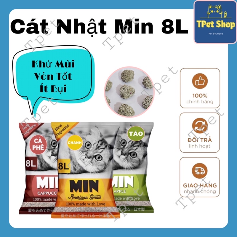 Cát Min - Cát vệ sinh cho mèo Nhật Bản Min 8L