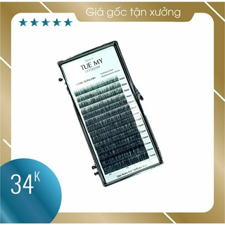 Ombre trắng đen - mi lụa màu classic 0.07 mix size