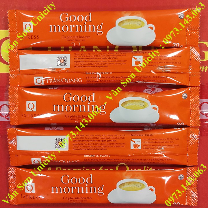 Combo 30 gói nhỏ Cà Phê Sữa - Đen Trần Quang - Phúc Sinh - Instant Coffee