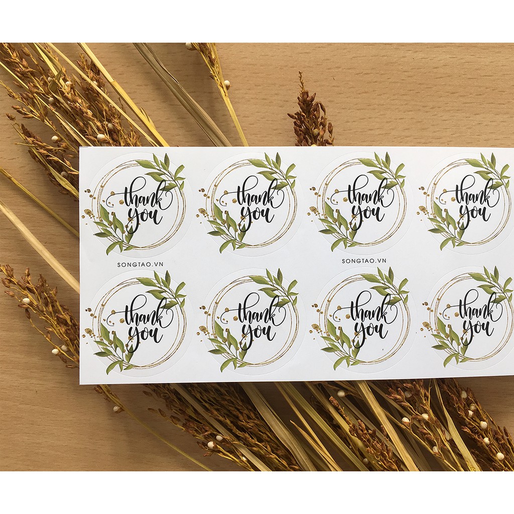 Tem Dán Tròn In Chữ  "Thank You" | BigBuy360 - bigbuy360.vn