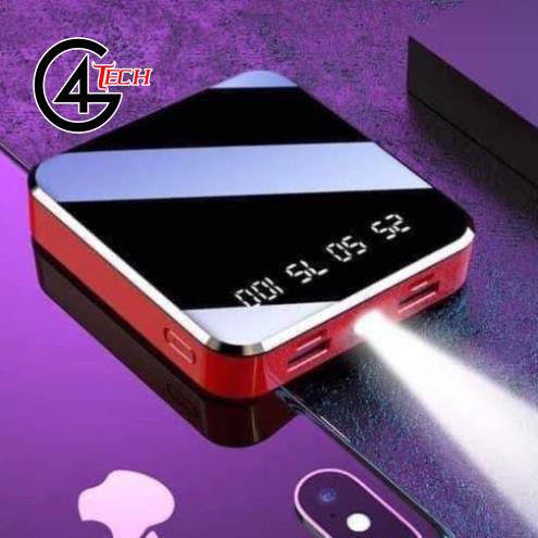 Pin Sạc Dự Phòng 10000mAh Polymer mini nhỏ gọn tiện lợi kiểu dáng vuông cầm theo sạc nhanh, tương thích mọi điện thoại