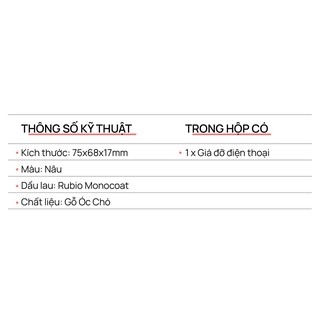 Giá đỡ điện thoại HyperWork gỗ Óc Chó