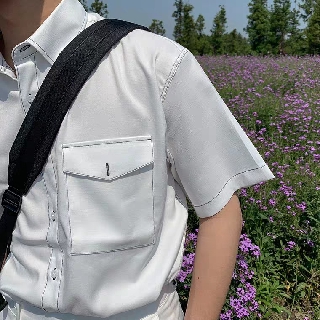 Sơ mi nam tay lỡ chỉ nổi