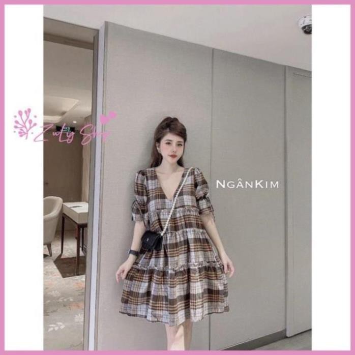 Váy babydoll cổ tim dễ mặc | BigBuy360 - bigbuy360.vn