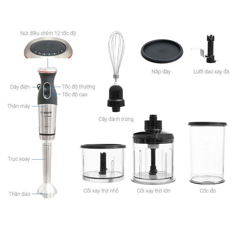 Phụ kiện máy xay cầm tay Bosch MSM87180 MSM87140  MSM67170