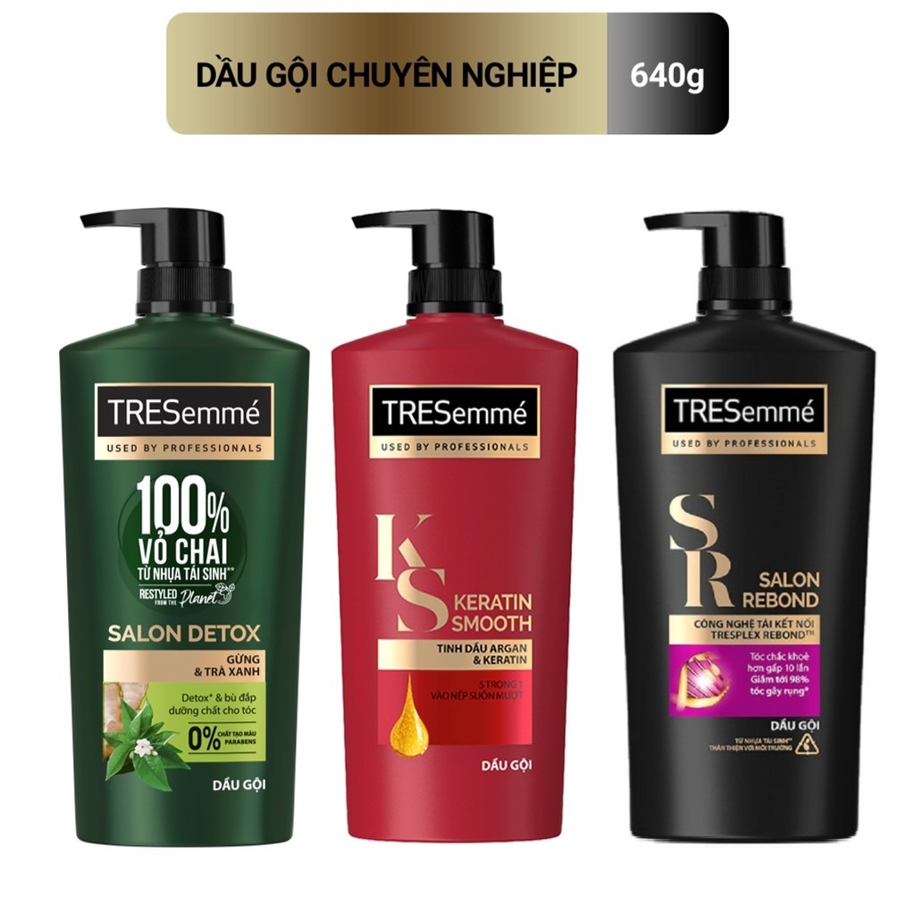 Combo Dầu gội - Dầu xả TRESEMME Total Salon Repair 650g/340g