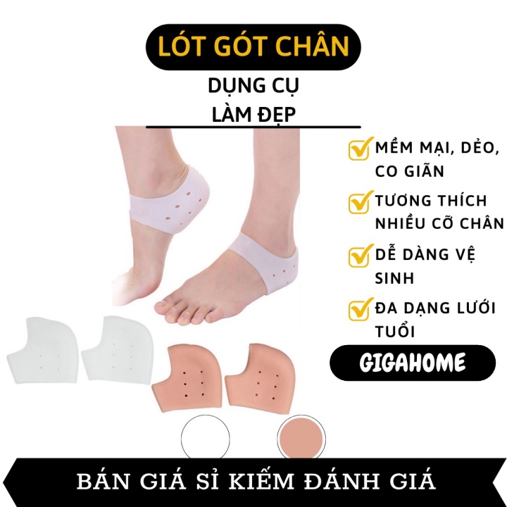 Lót Gót Chân GIGAHOME Set 2 Lot Giày Silicon Chống Đau, Mòn Gót Chân, Thoáng Khí, Mềm Mại 3929