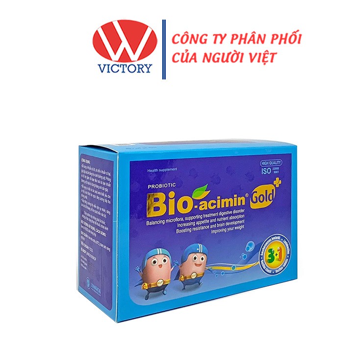 Cốm vi sinh Bio-acimin Gold (Hộp 30 gói) - Hỗ trợ tiêu hóa cho bé - Victory Pharmacy