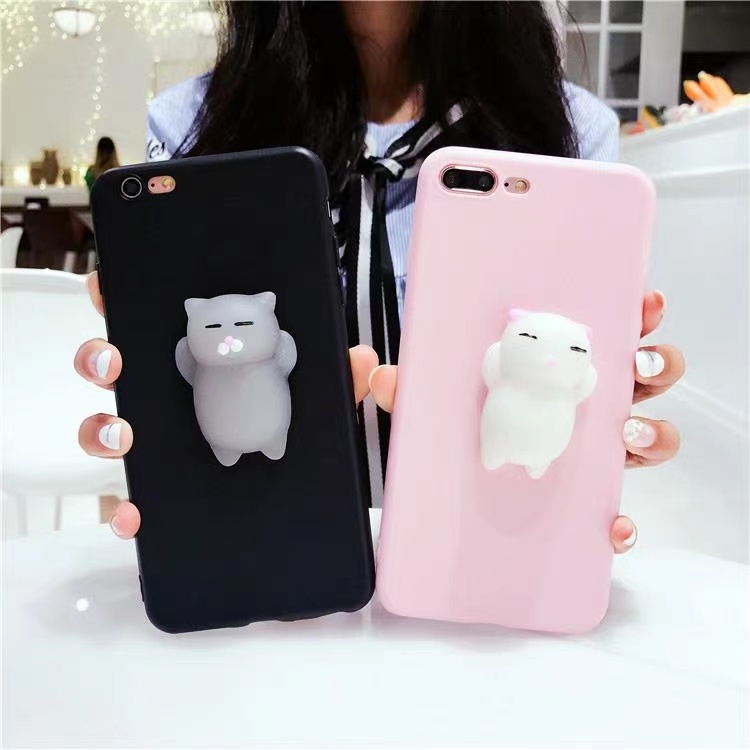 Ốp Điện Thoại Mềm Hình Mèo Squishy Cho iPhone 14 13 12 11 Pro Max 12 13 Mini X XR XS Max 8 7 6s 6 14 Plus 5 5S SE 2020